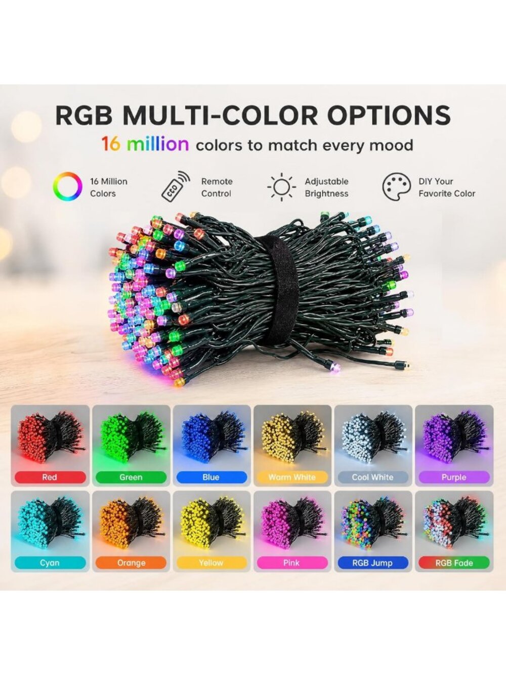 300 LED Color Changing String Lights - 98FT Smart Remote & App Control for - Picture 2 of 8